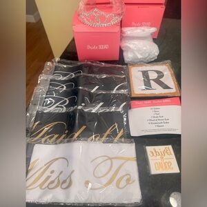 Bride Squad Bundle with Black and Gold Sashes